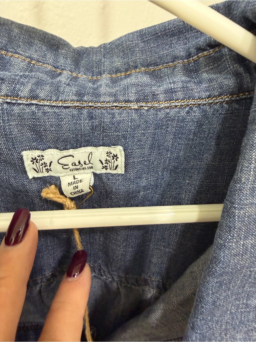 easel Denim Ruffle Skirt Dress - Blue - Picture 4 of 4